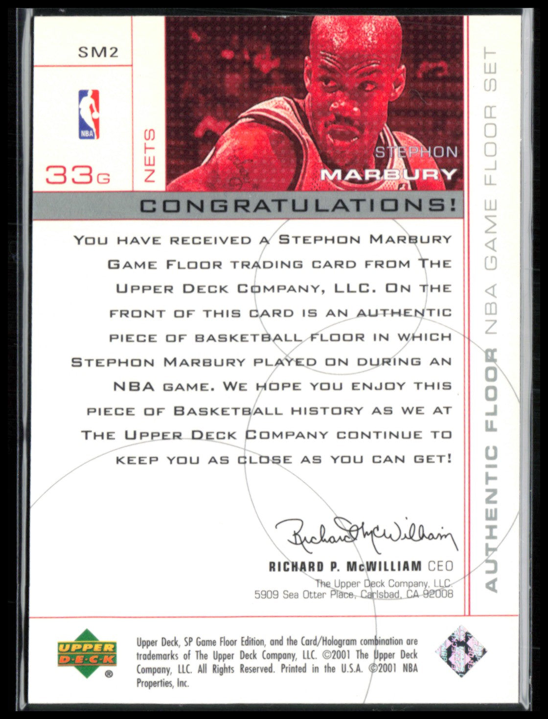 Stephon Marbury Game Floor Mem
