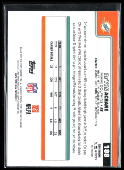 De'Von Achane Refractor