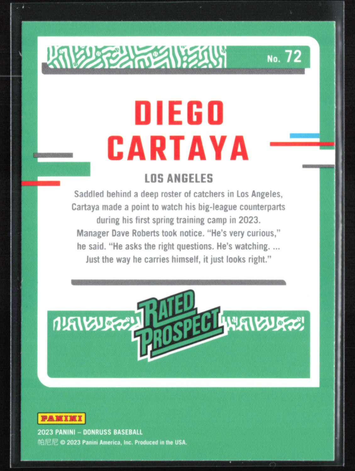 Diego Cartaya Prospect Purple
