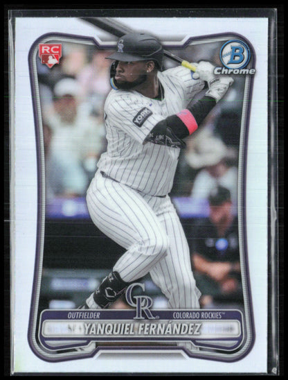 Yanquiel Fernandez RC Red Rookie Logo