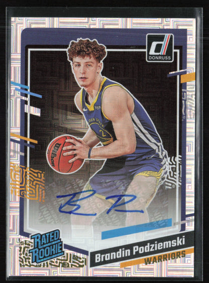 Brandin Podziemski RC Auto 2023-25 Donruss Rated Rookie Choice