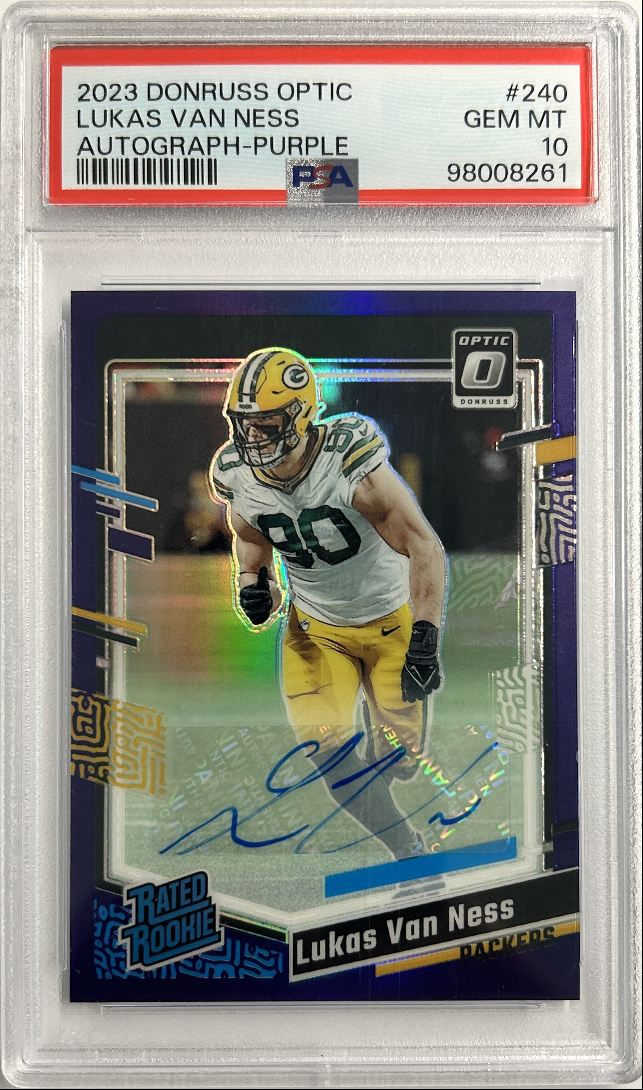 Lukas Van Ness RC Auto Purple Holo /35 PSA 10