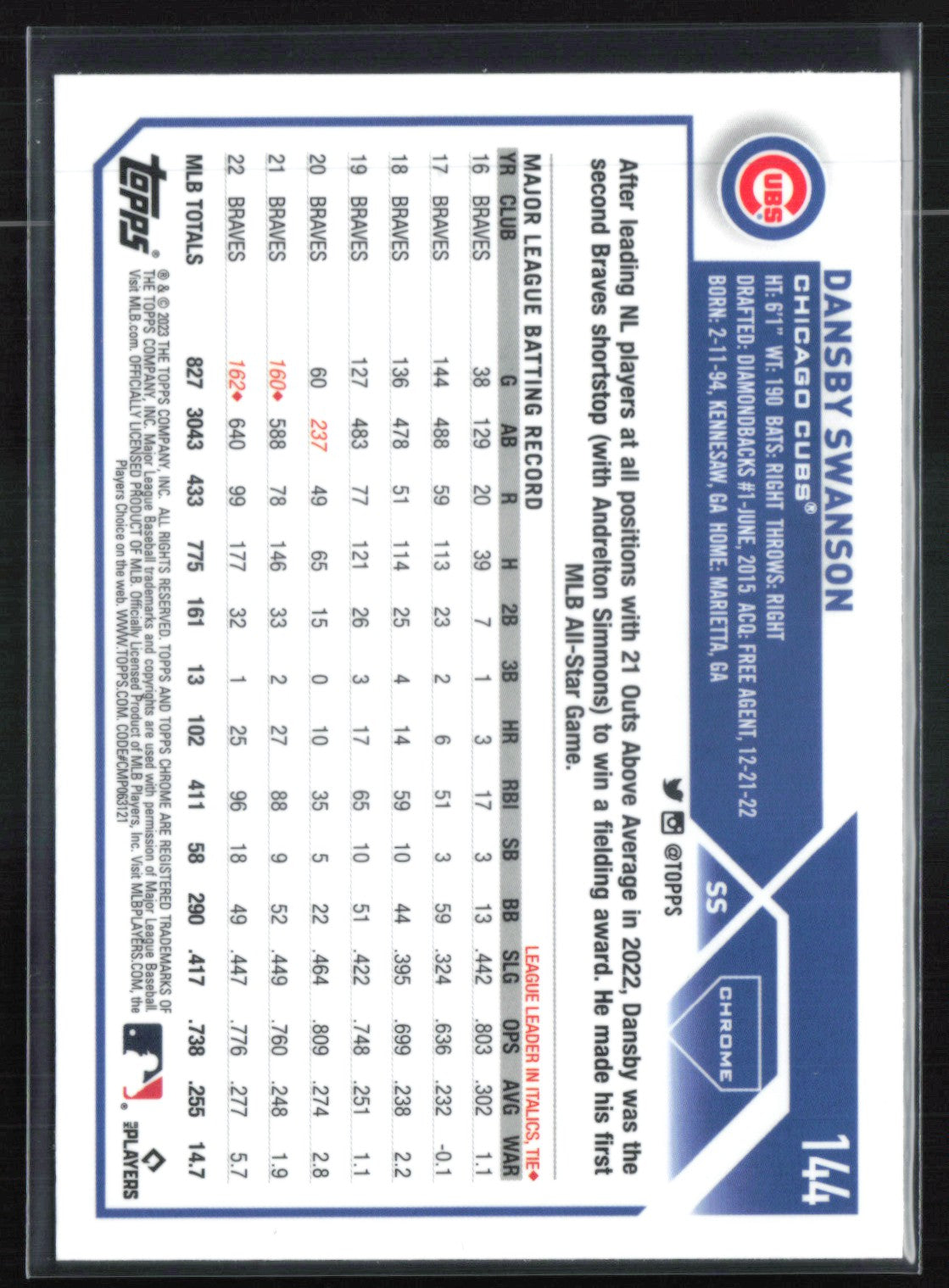 Dansby Swanson X-Fractor