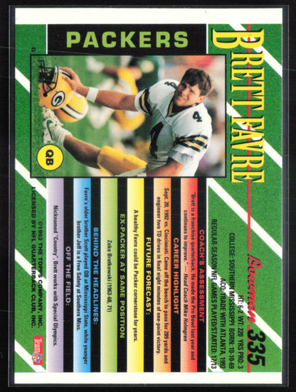 Brett Favre 1993 Bowman