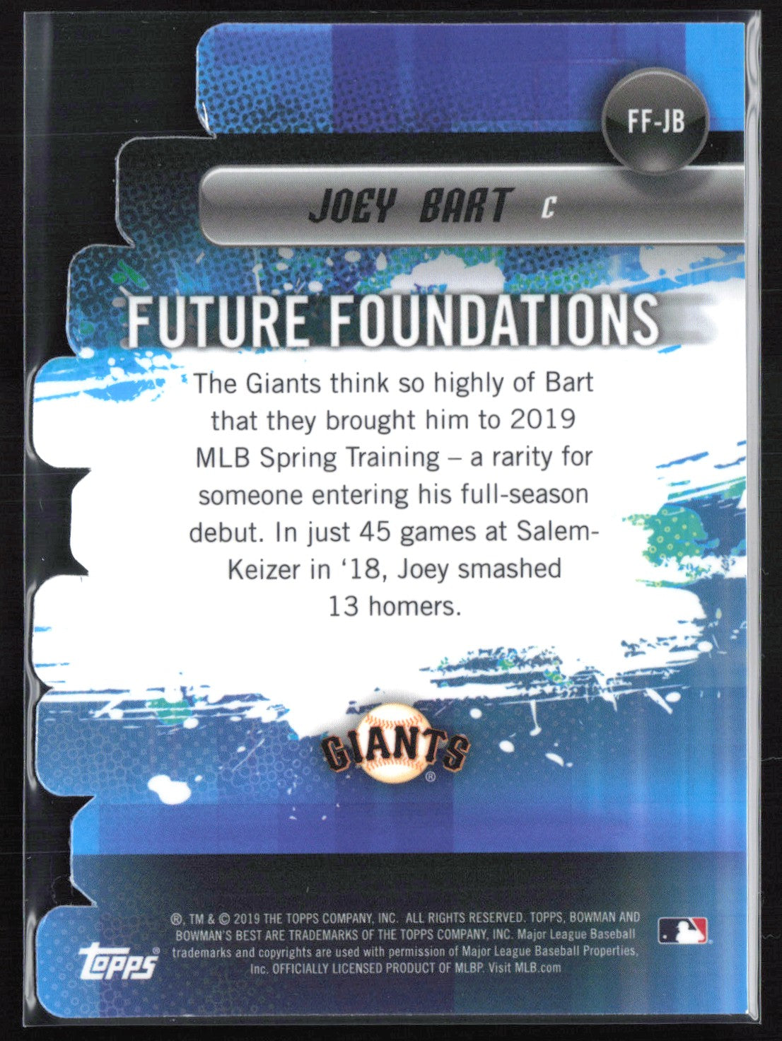 Joey Bart Future Foudnations Die-Cut