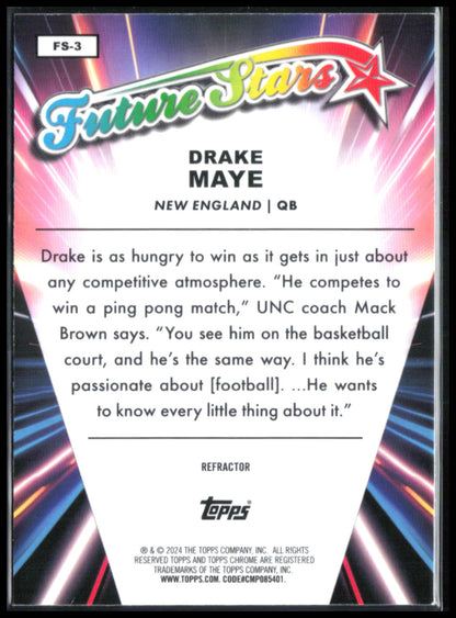 Drake Maye RC Future Stars Refractor