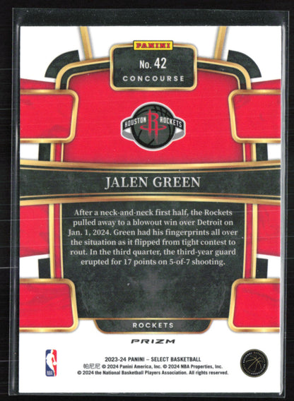 Jalen Green Tri-Color Prizm