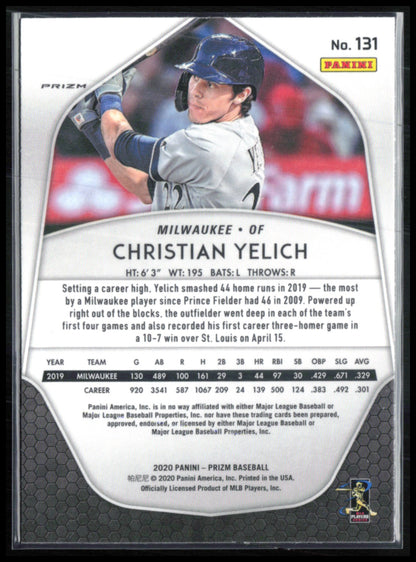 Christian Yelich Blue Prizm 2020 Prizm