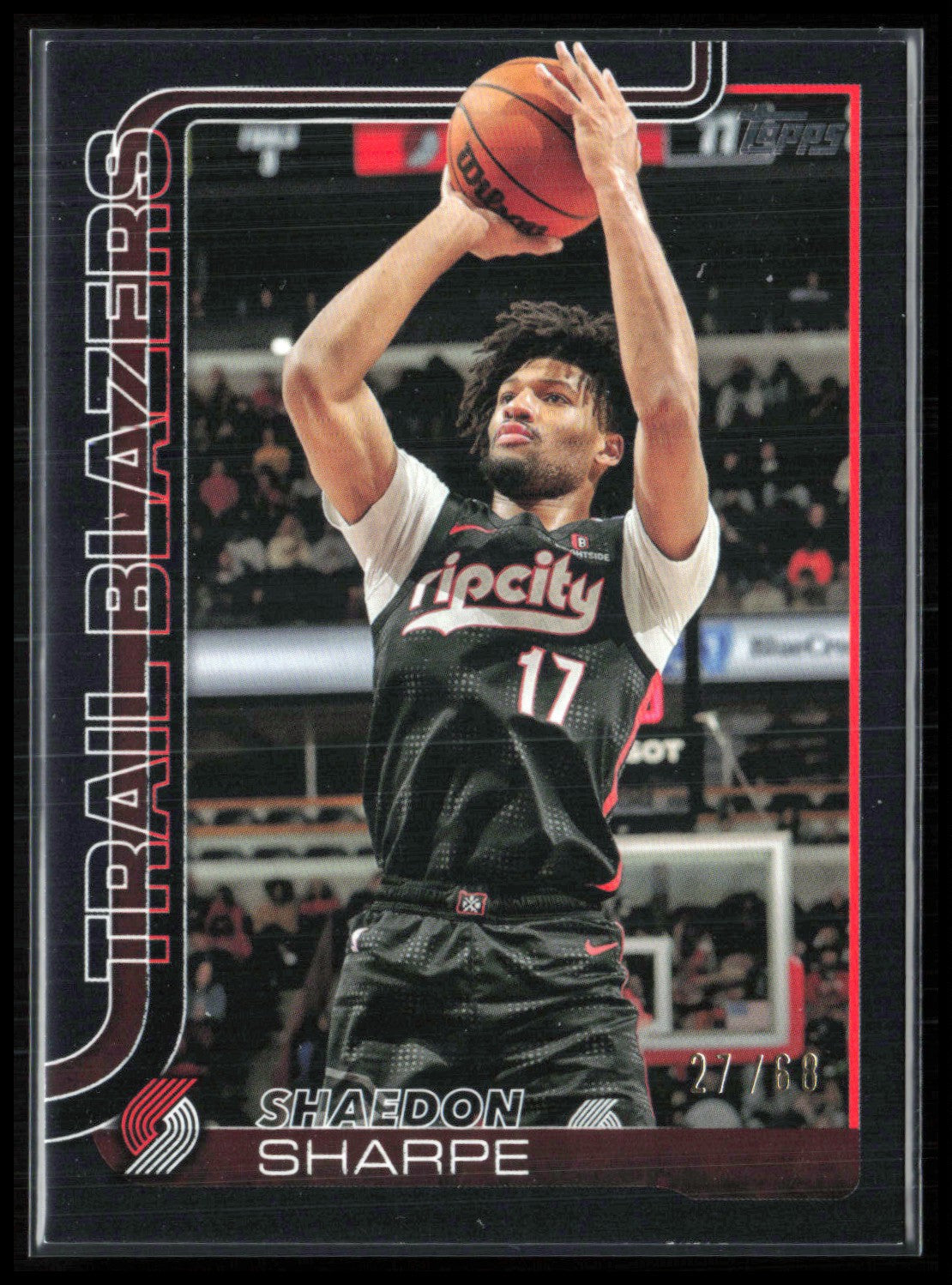 Shaedon Sharpe Black /68 2025 Topps