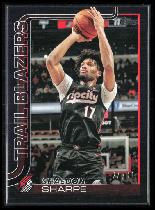 Shaedon Sharpe Black /68 2025 Topps