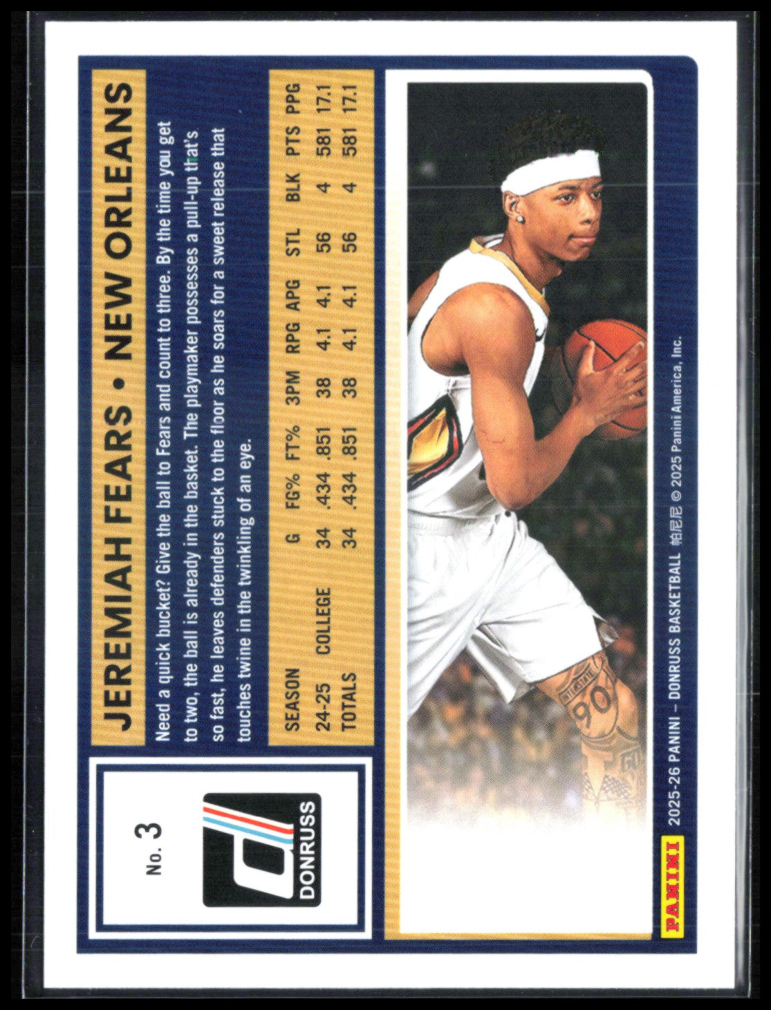 Jeremiah Fears RC Rated Rookie