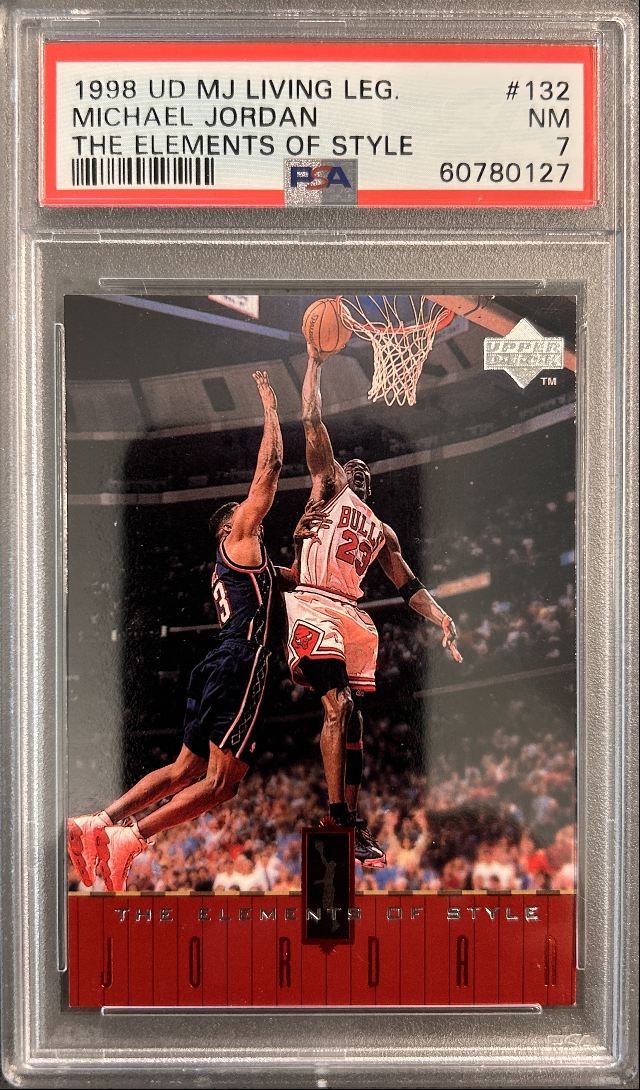 Michael Jordan 1998 UD MJ Living Legend Elements of Style PSA 7