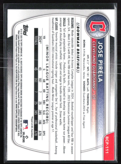 Jose Pirela 1st Bowman Mini Diamond