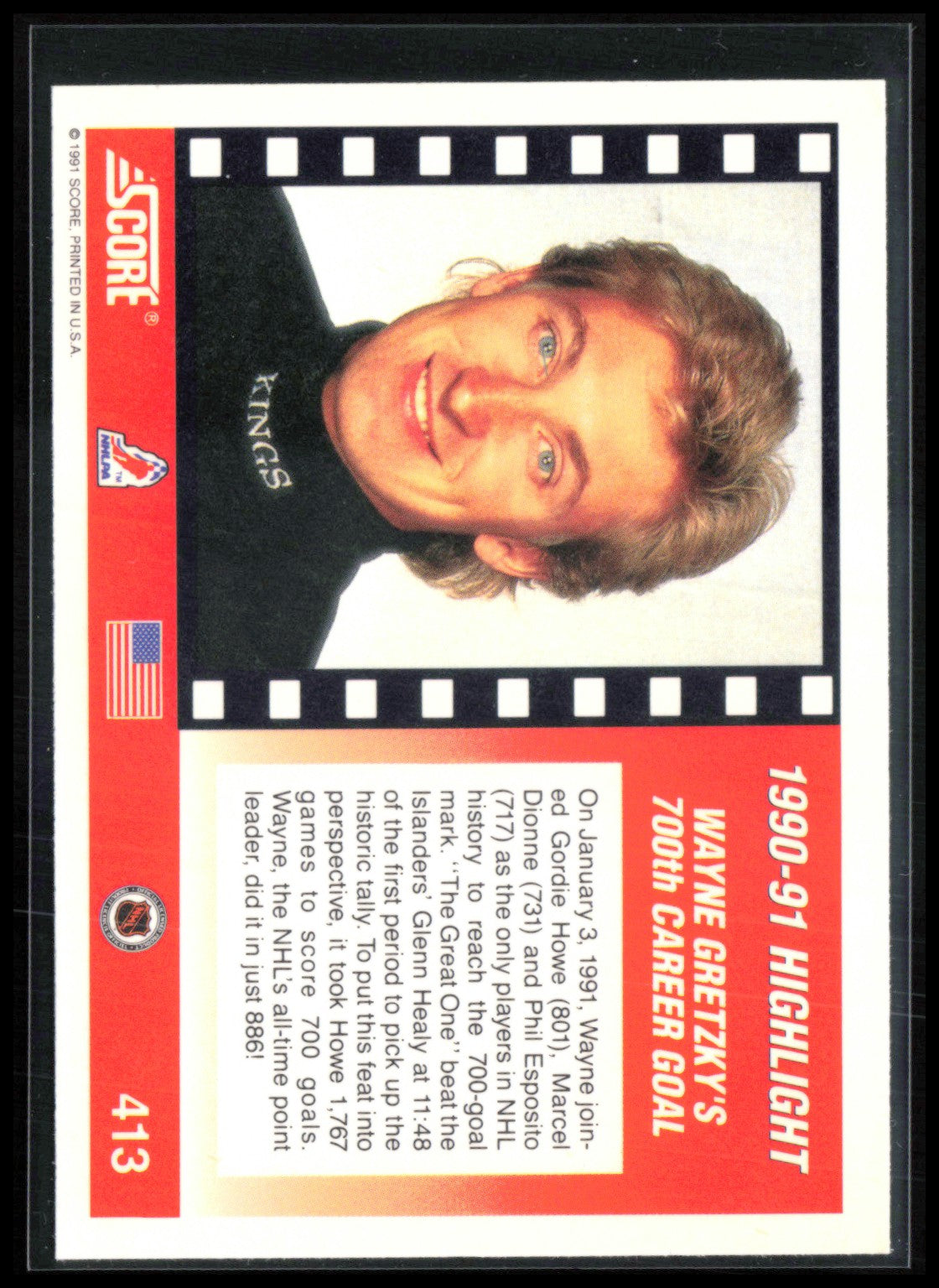 Wayne Gretzky 1991 Score