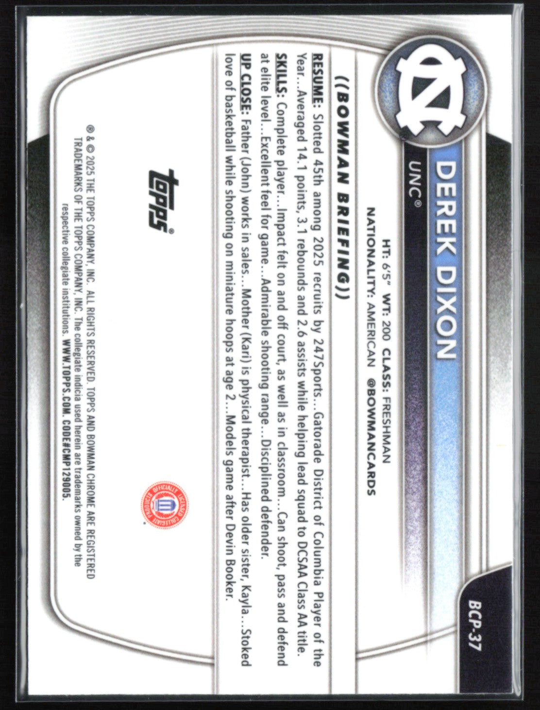 Derek Dixon 1st Bowman
