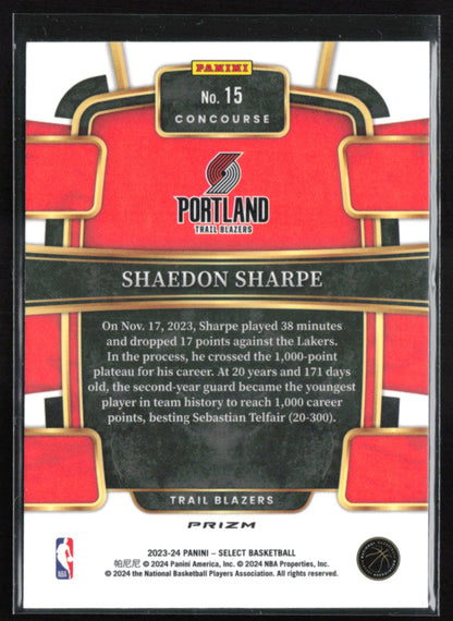 Shaedon Sharpe Tri-Color