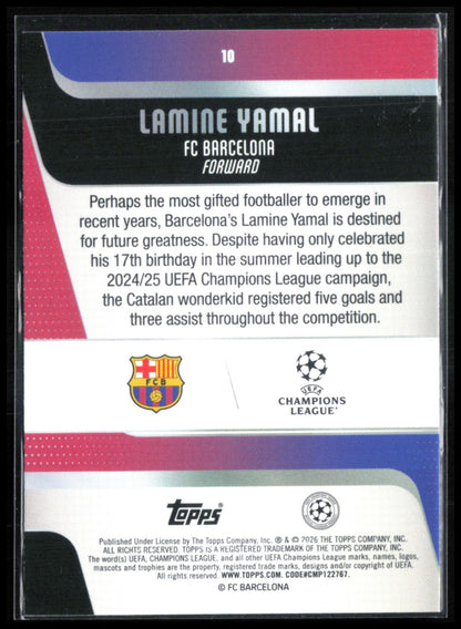 Lamine Yamal Raindrops 2026 Topps UEFA Champions League