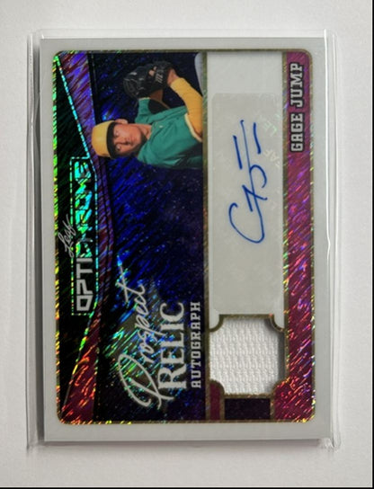 Gage Jump /8 Auto Relic Prospect Relic Autograph 2025 Leaf Optichrome