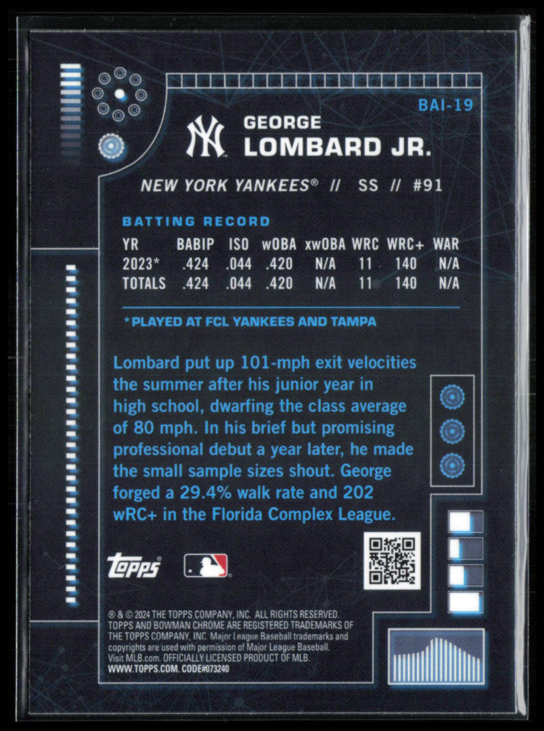George Lombard Jr. Bowman AI