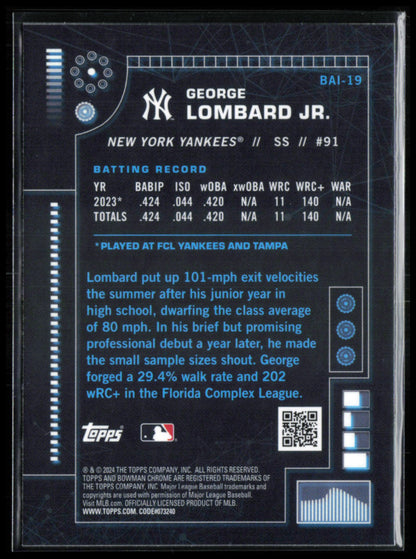George Lombard Jr. Bowman AI