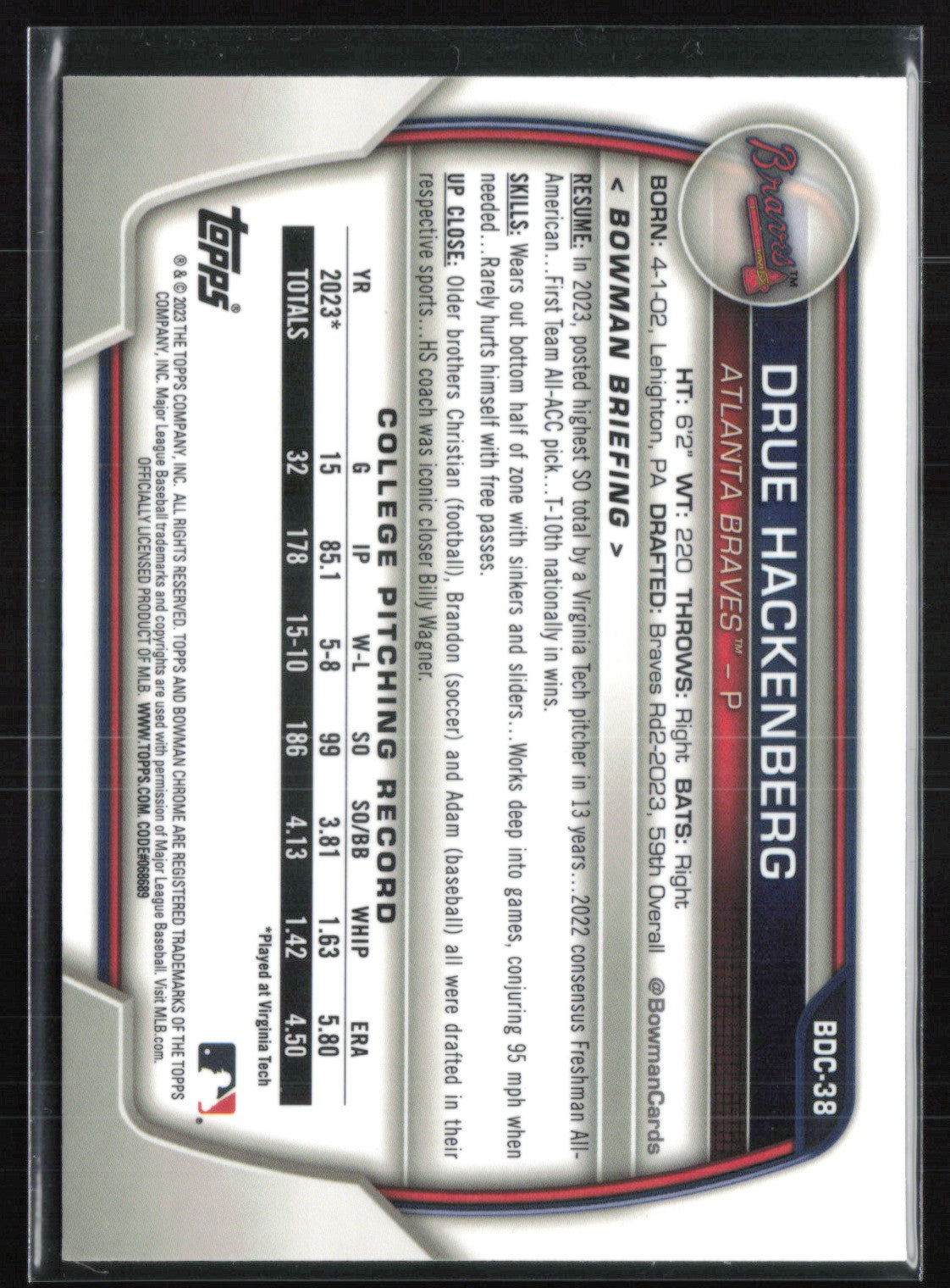 Drue Hackenberg 1st Bowman