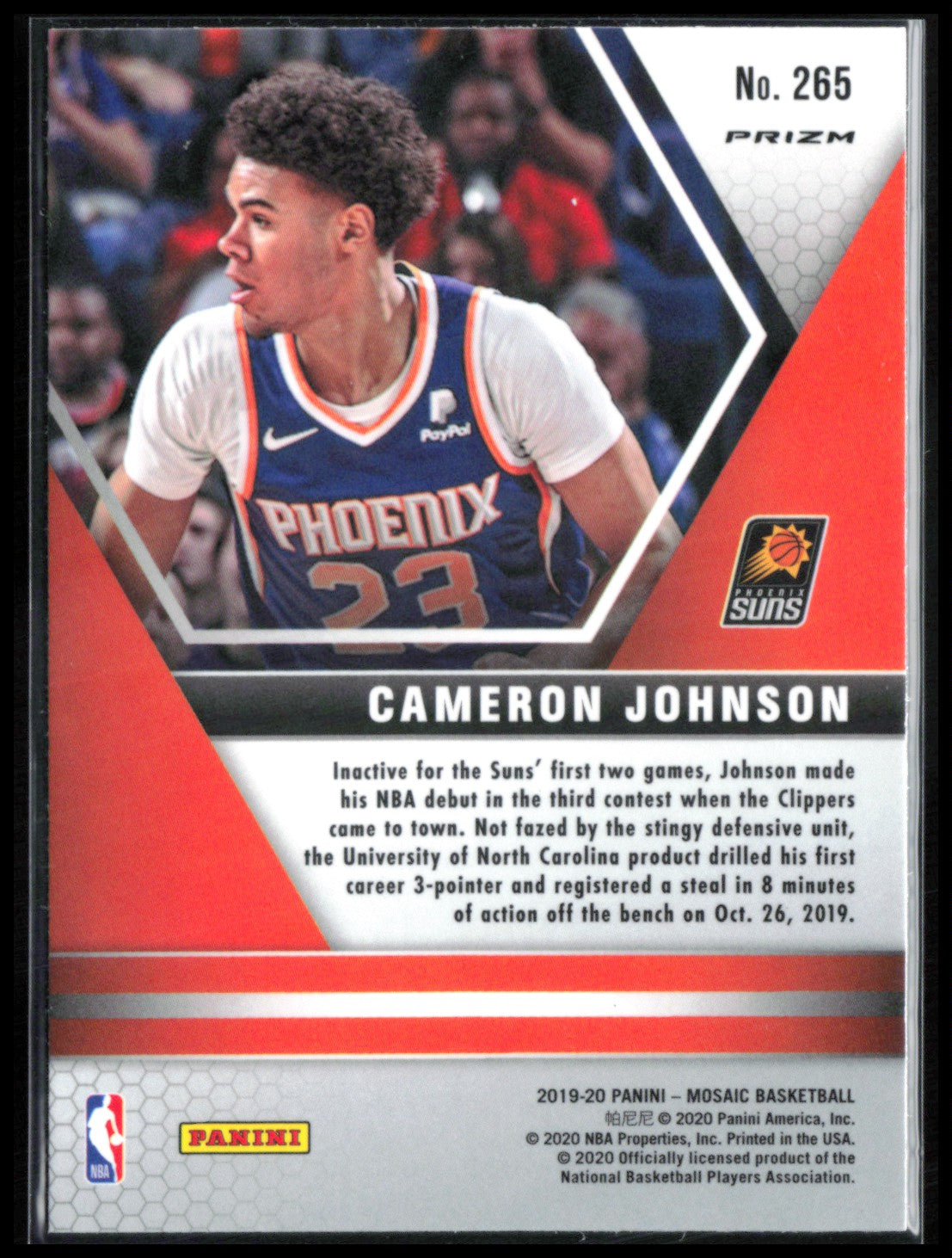 Cameron Johnson RC Red Wave Debut