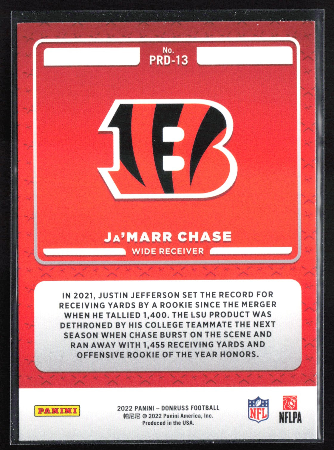 Ja'Marr Chase Production Line
