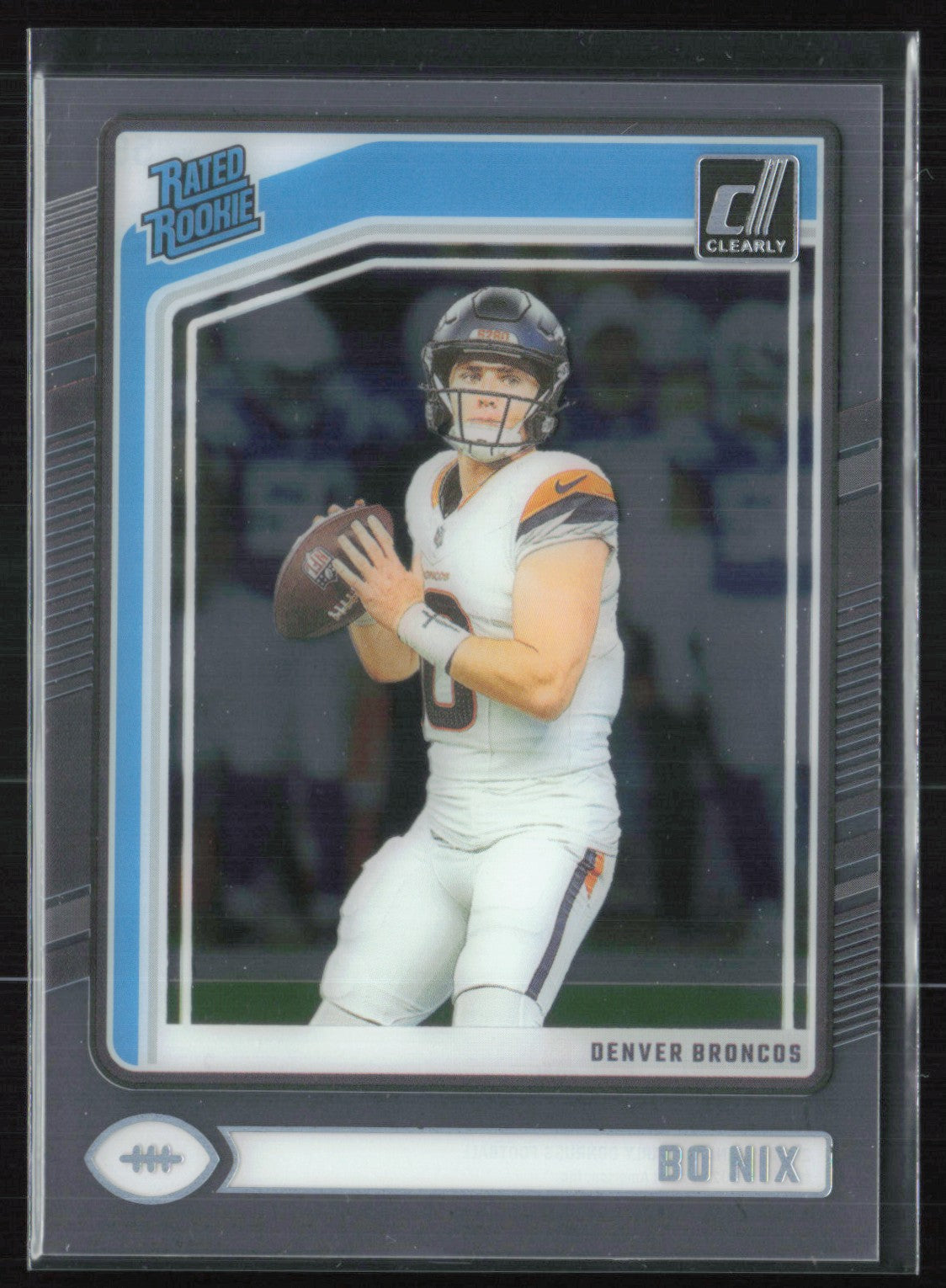Bo Nix RC Clearly Donruss
