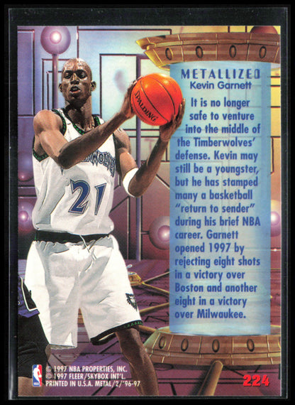 Kevin Garnett Metallized 1996-97 Fleer Metal