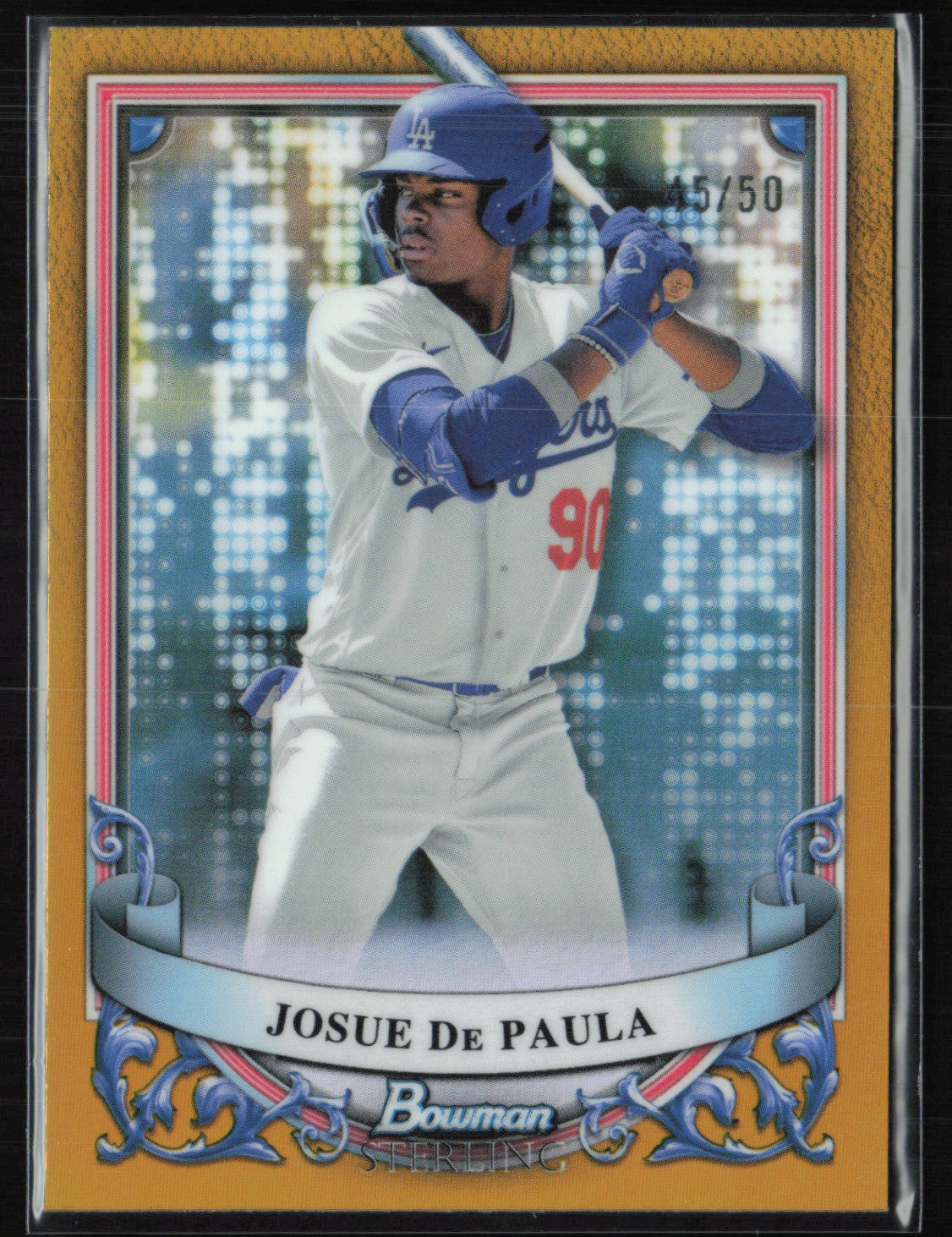 Josue De Paula Gold Refractor /50 2024 Bowman Sterling