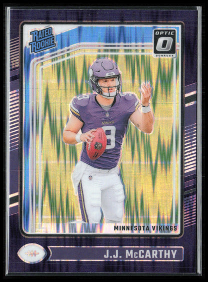 J.J. McCarthy RC Purple Shock Rated Rookie
