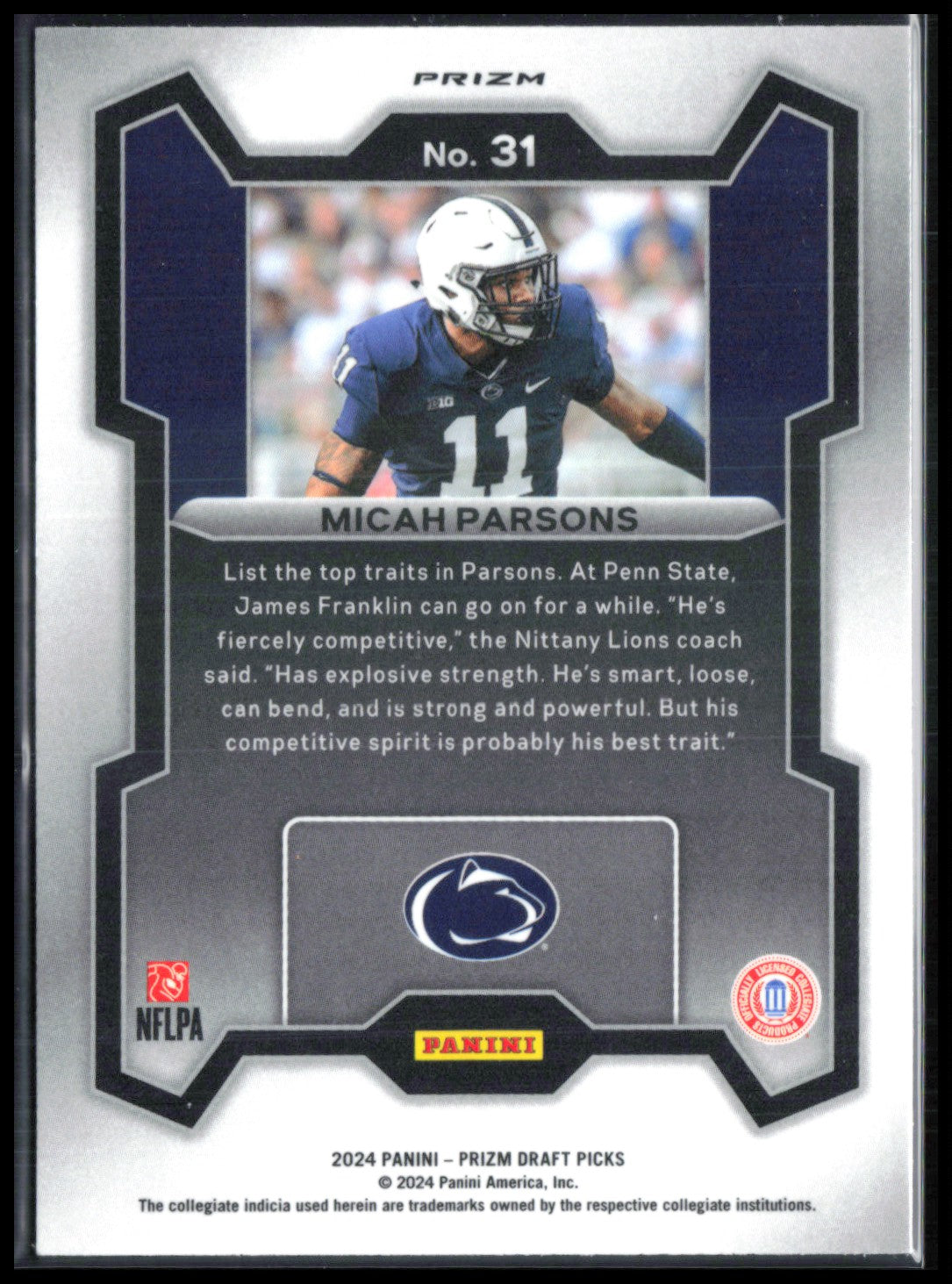 Micah Parsons Red Cracked Ice
