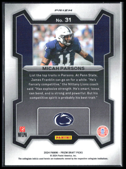 Micah Parsons Red Cracked Ice