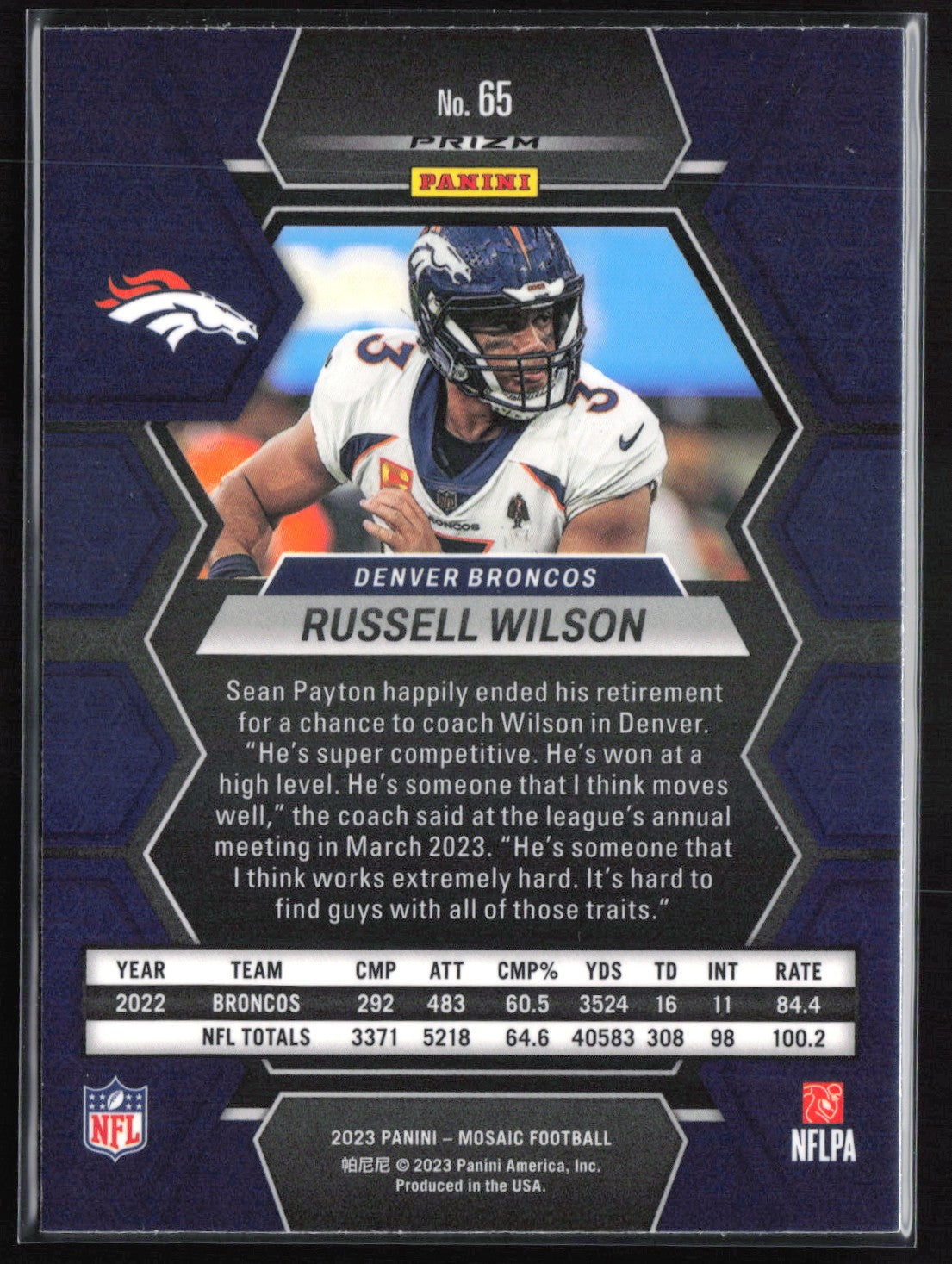 Russell Wilson Mosaic Prizm