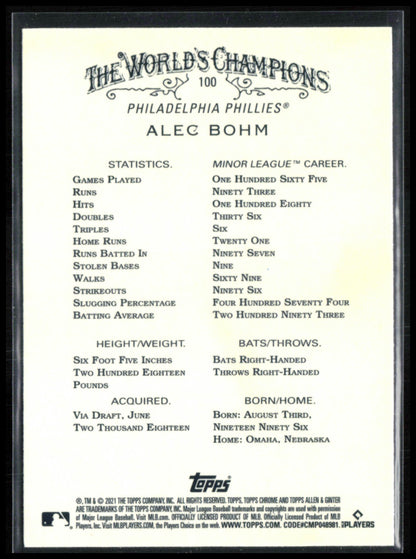 Alec Bohm RC