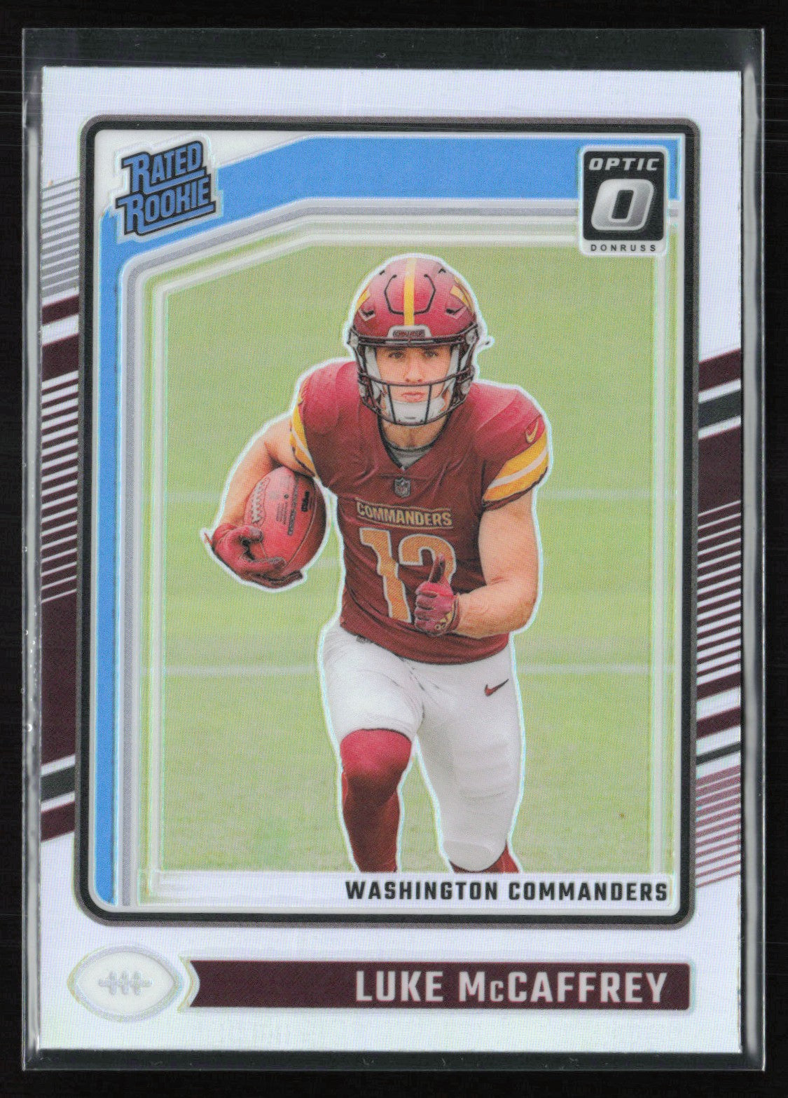 Luke McCaffrey RC Holo Optic Rated Rookie