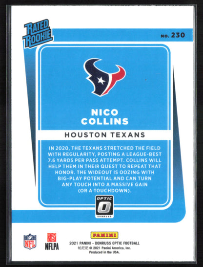 Nico Collins RC Rated Rookie
