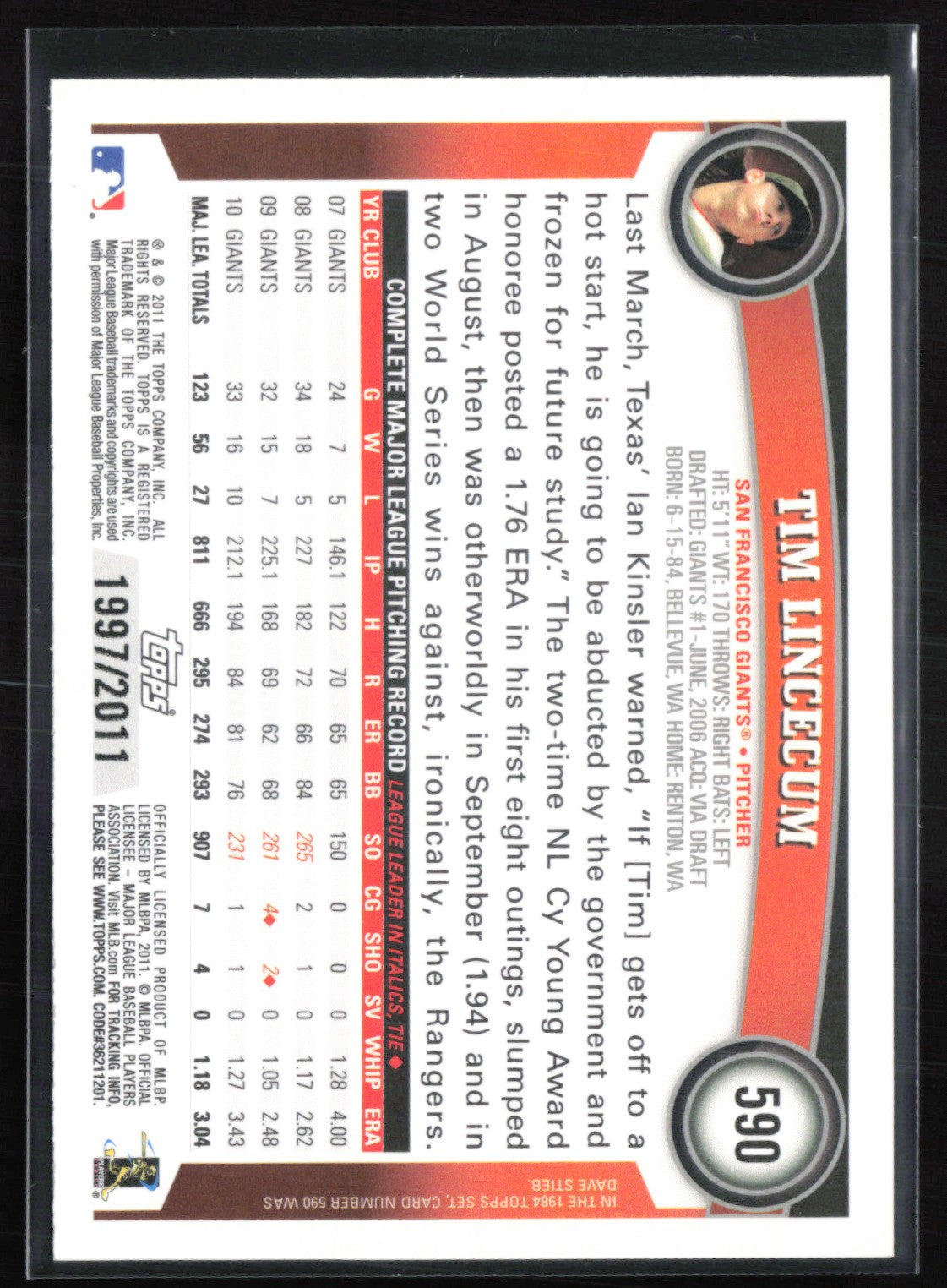 Tim Lincecum /2011
