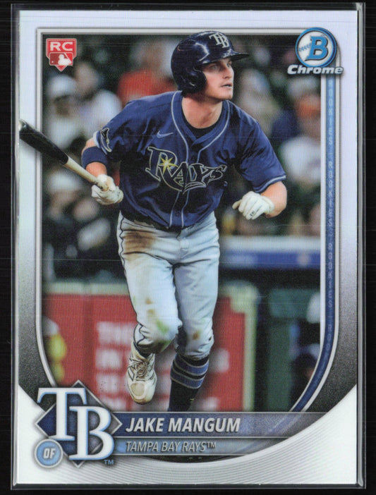 Jake Mangum RC Red Rookie Logo
