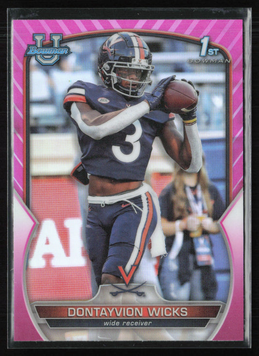 Dontayvion Wicks 1st Bowman Pink