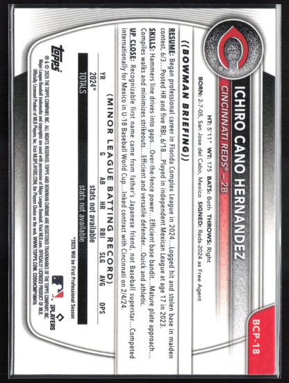 Ichiro Cano Hernandez 1st Bowman Chrome