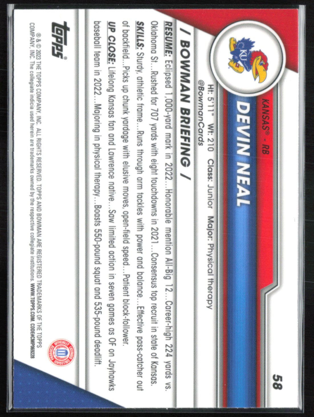 Devin Neal 1st Bowman Sapphire