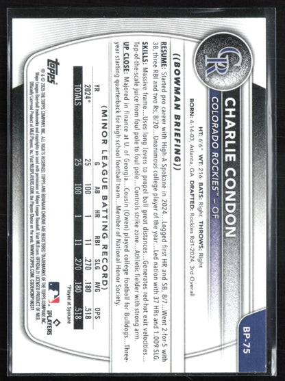 Charlie Condon 1st Bowman