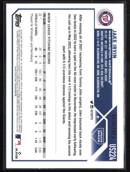 Jake Irvin RC /2023
