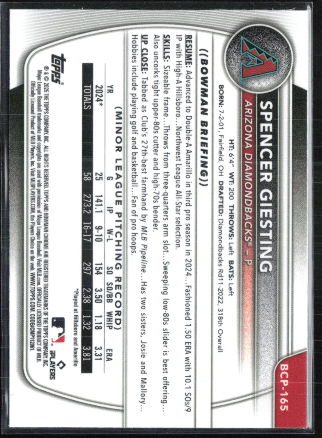 Spencer Giesting 1st Bowman