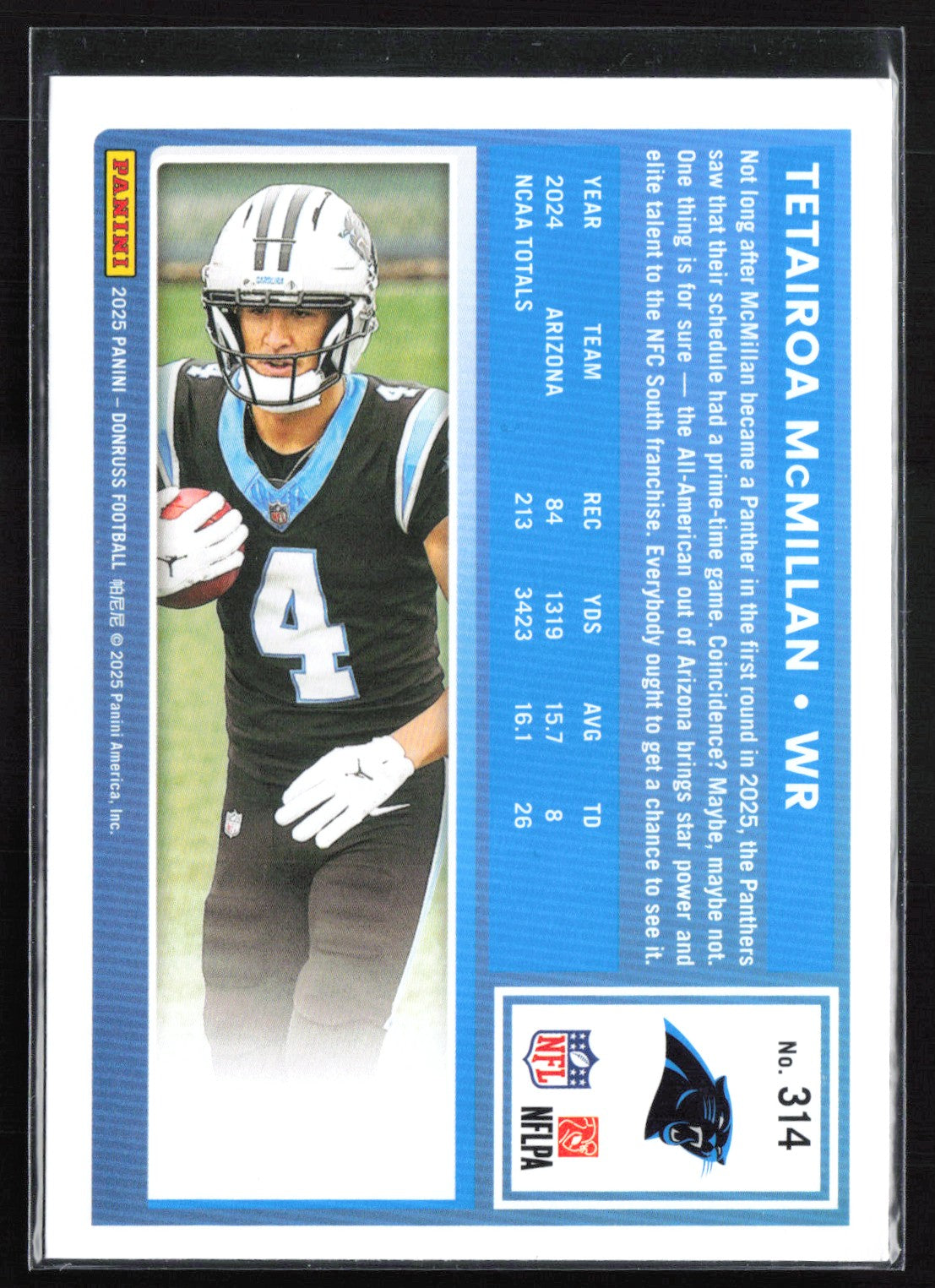 Tetairoa McMillan RC Press Proof Blue