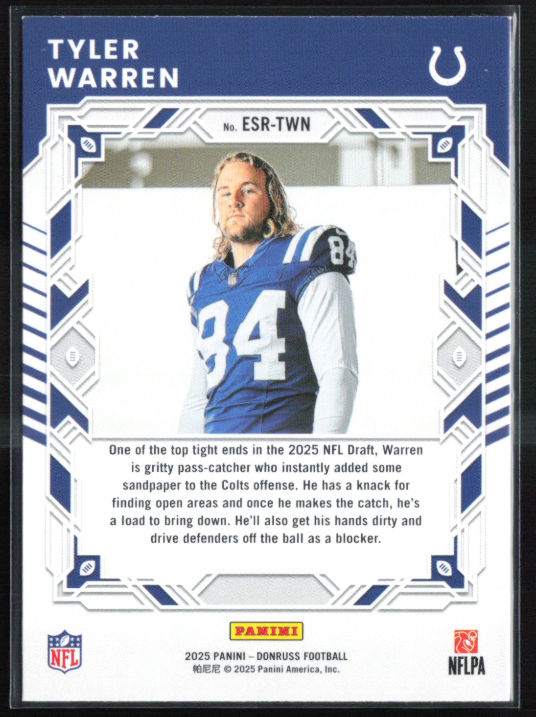 Tyler Warren RC Elite Series Rookies