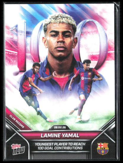 Lamine Yamal Topps Now Youngest Player to Reach 100 Goal Contributions