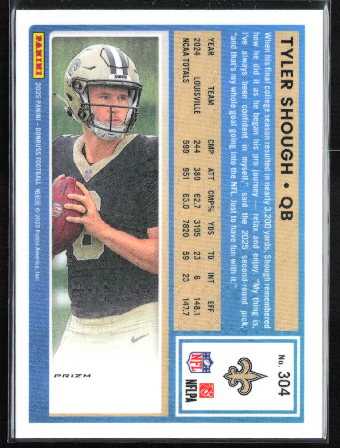Tyler Shough RC Blue Scope Optic Rated Rookie