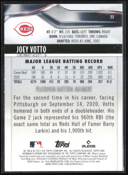 Joey Votto Crackle Foil